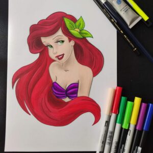 Dessin original Ariel la petite sirène