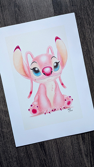 Art print dessin angel