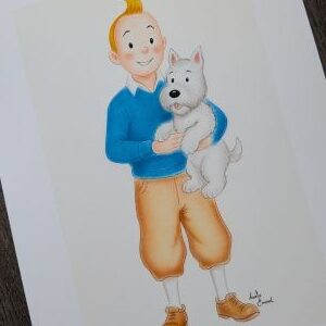 Art print tintin et milou