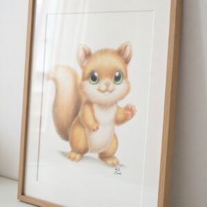 Peinture originale écureuil