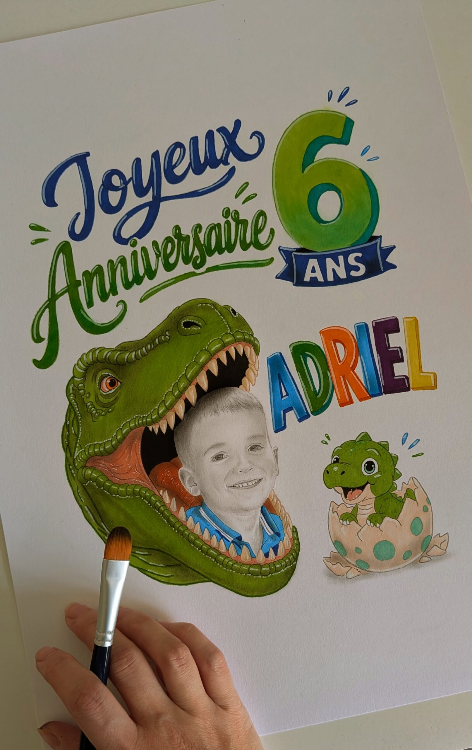 Dessin personnalisé dino – Image 3