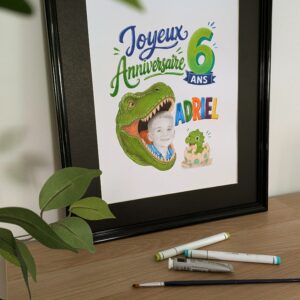 Dessin personnalisé dino