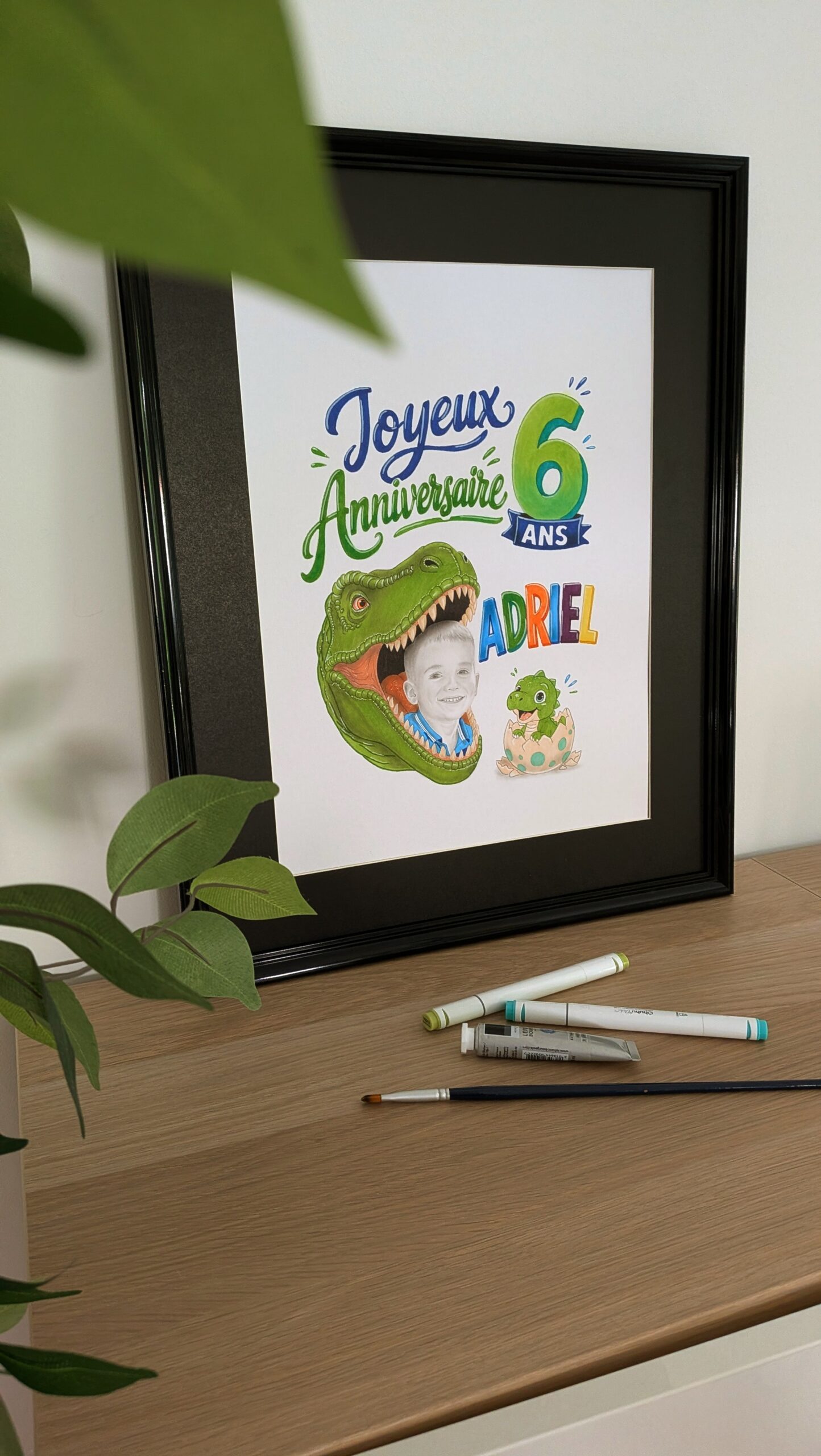 Dessin personnalisé dino