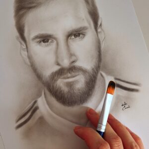 Portrait réaliste original L.Messi