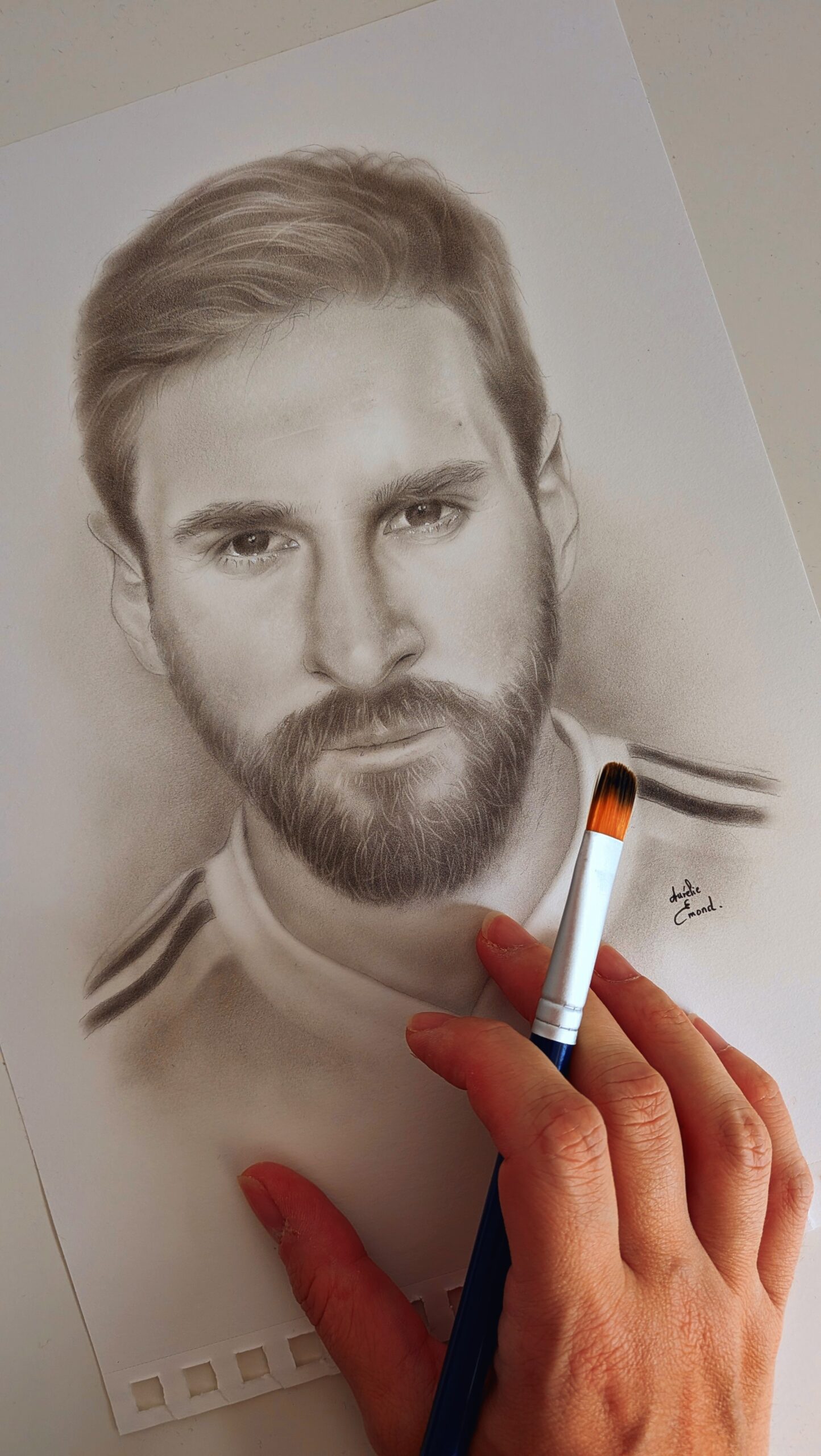 Portrait réaliste original L.Messi